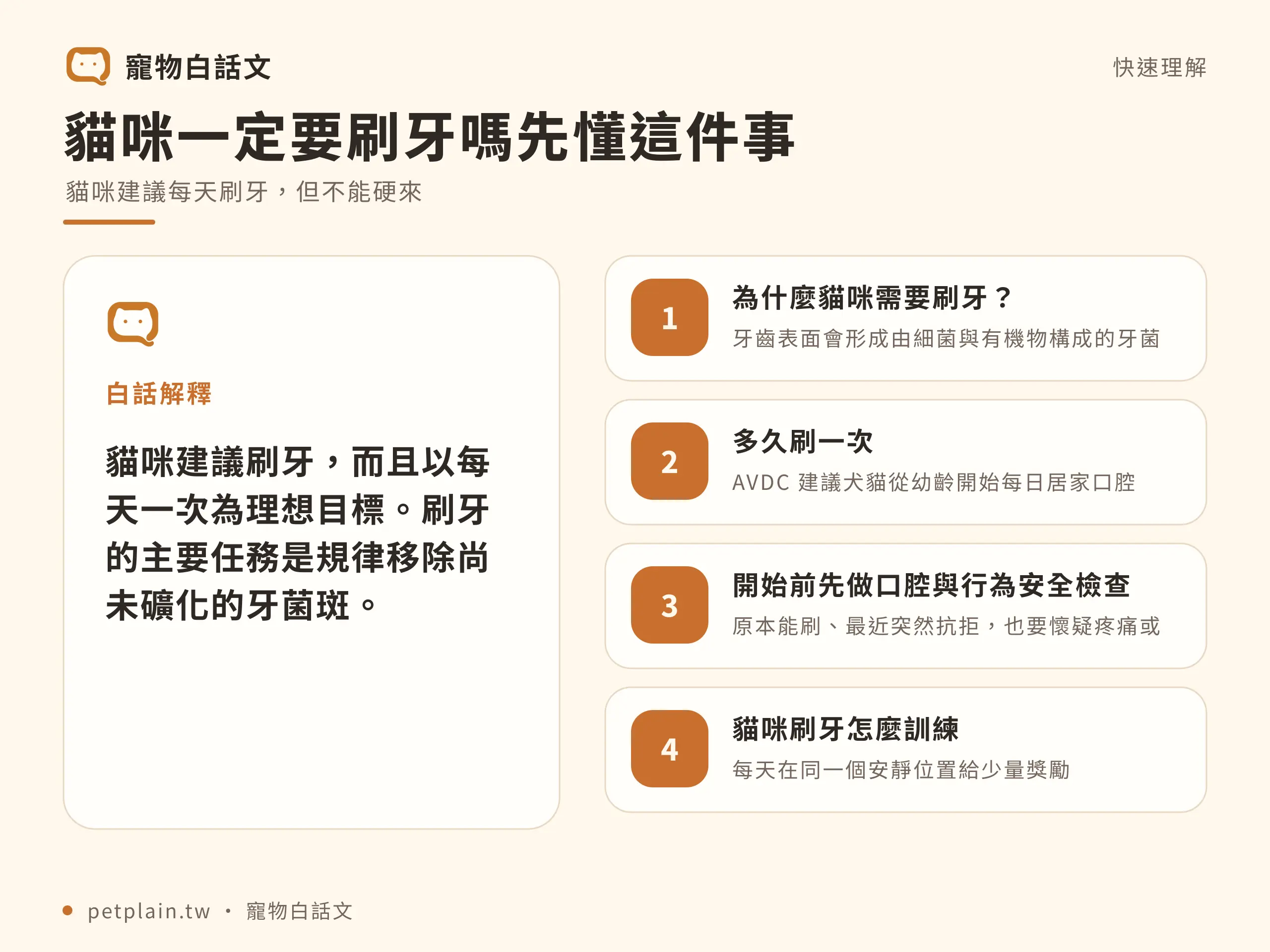 貓咪一定要刷牙嗎？從頻率到工具一次看懂：快速判斷