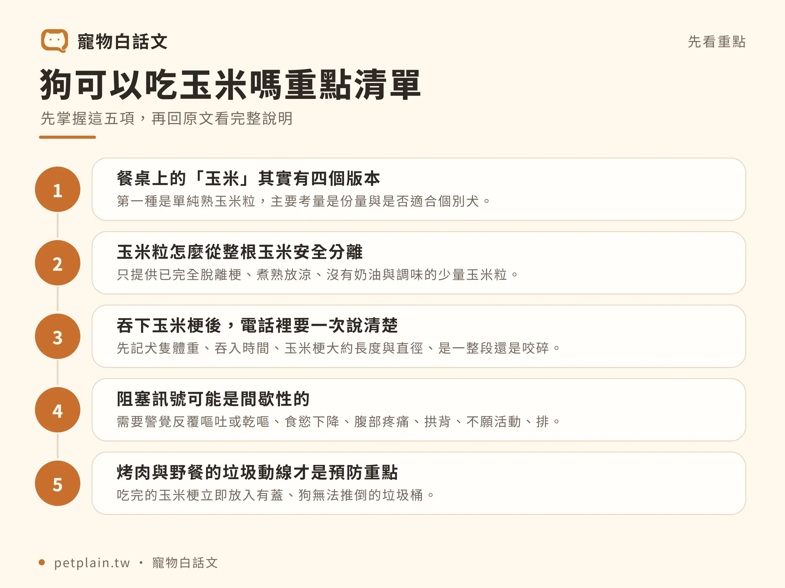 狗可以吃玉米嗎?玉米粒與玉米梗風險:重點整理