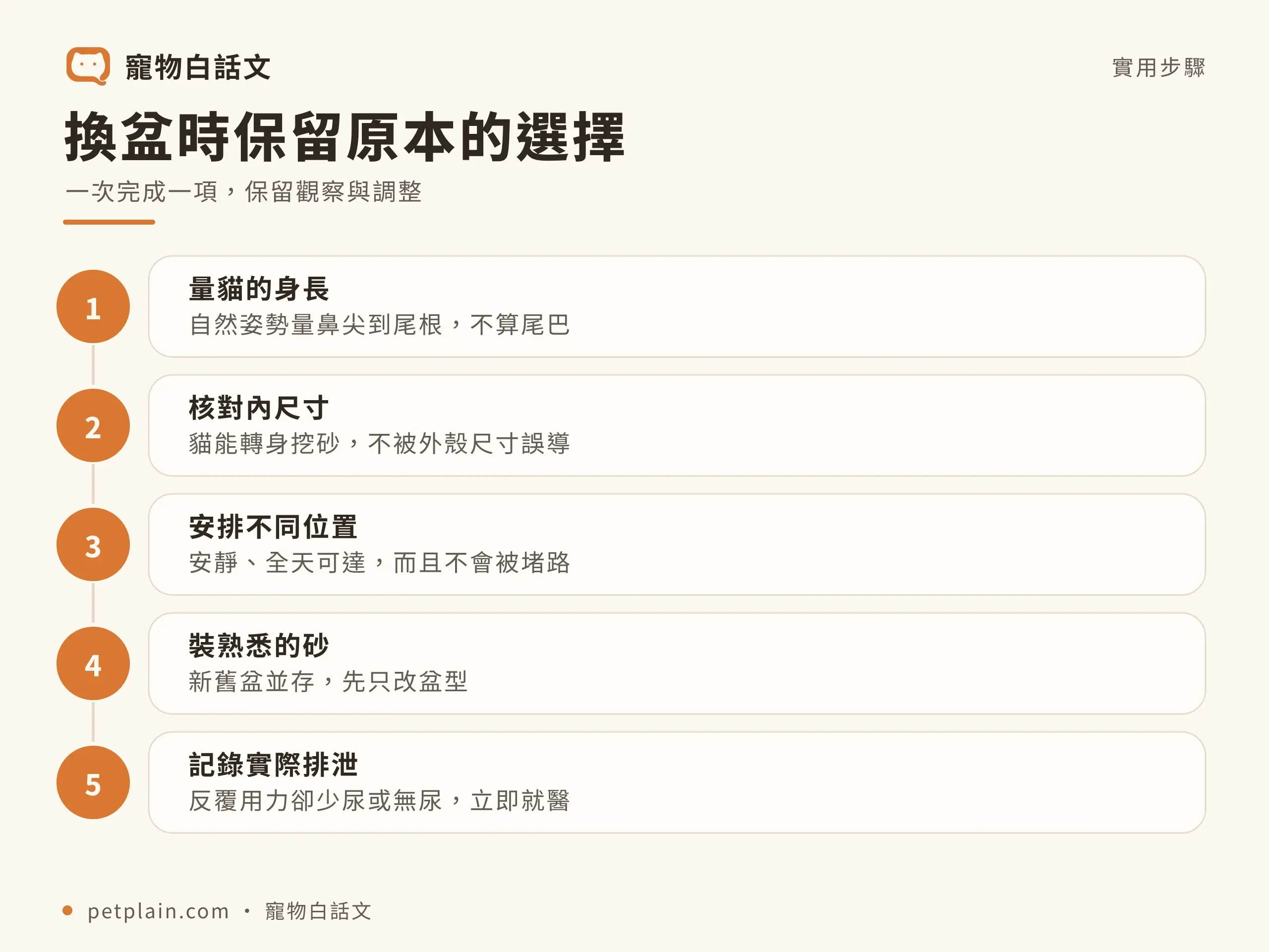 貓砂盆怎麼選？尺寸、類型、擺放與清潔指南：實際操作流程