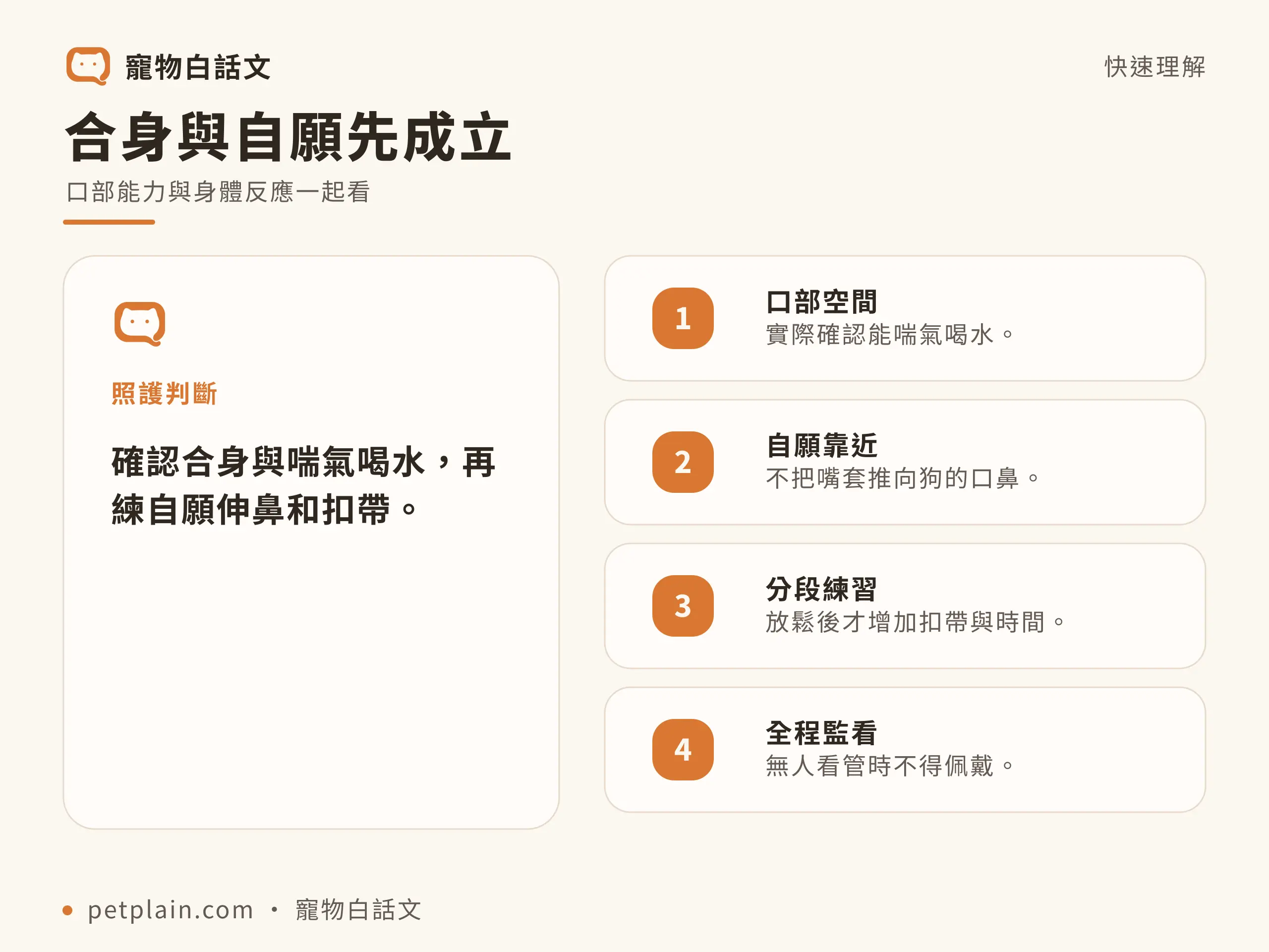 合身與自願先成立，口部能力與身體反應一起看