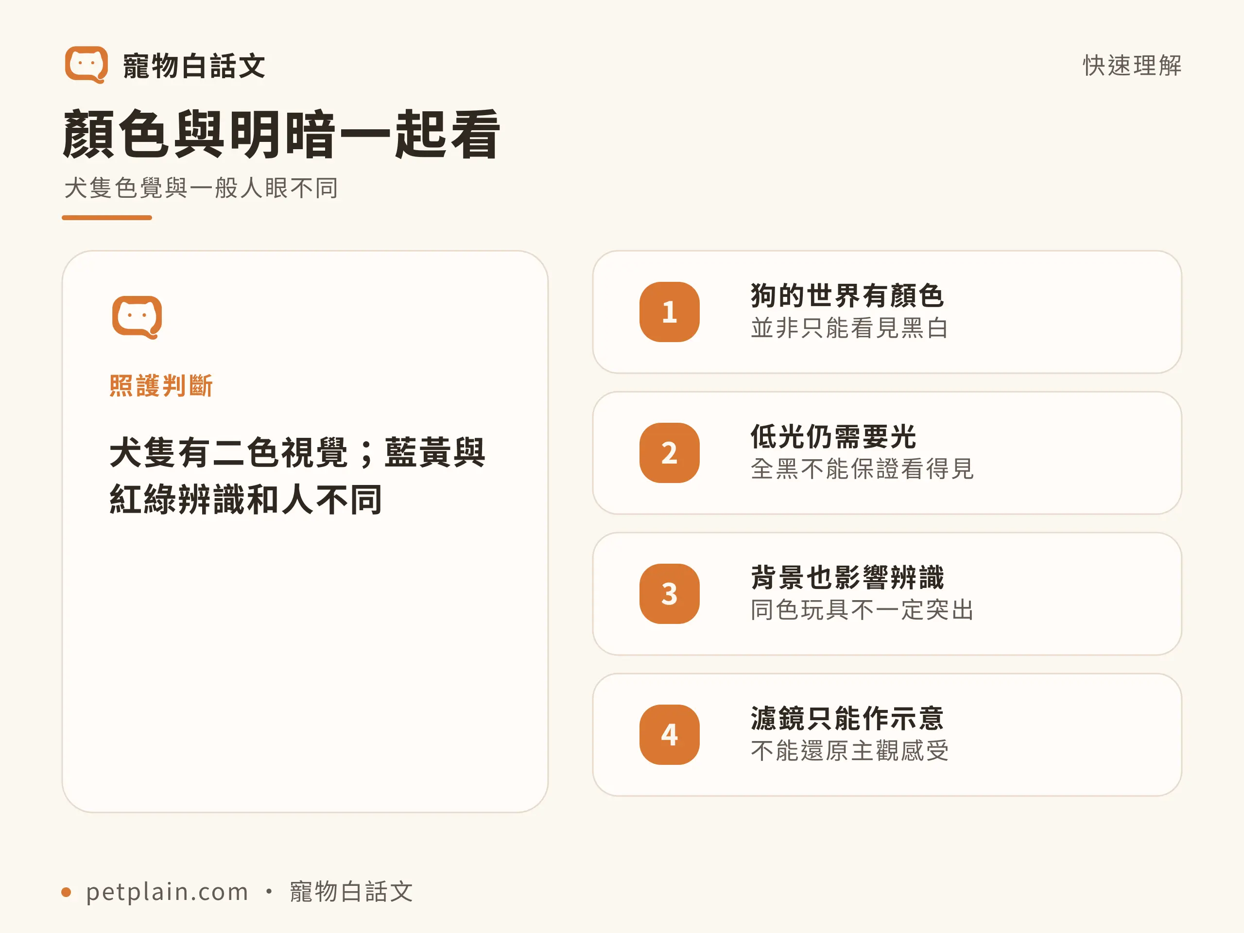 狗狗眼睛看到的世界：顏色與明暗一起看，犬隻色覺與一般人眼不同