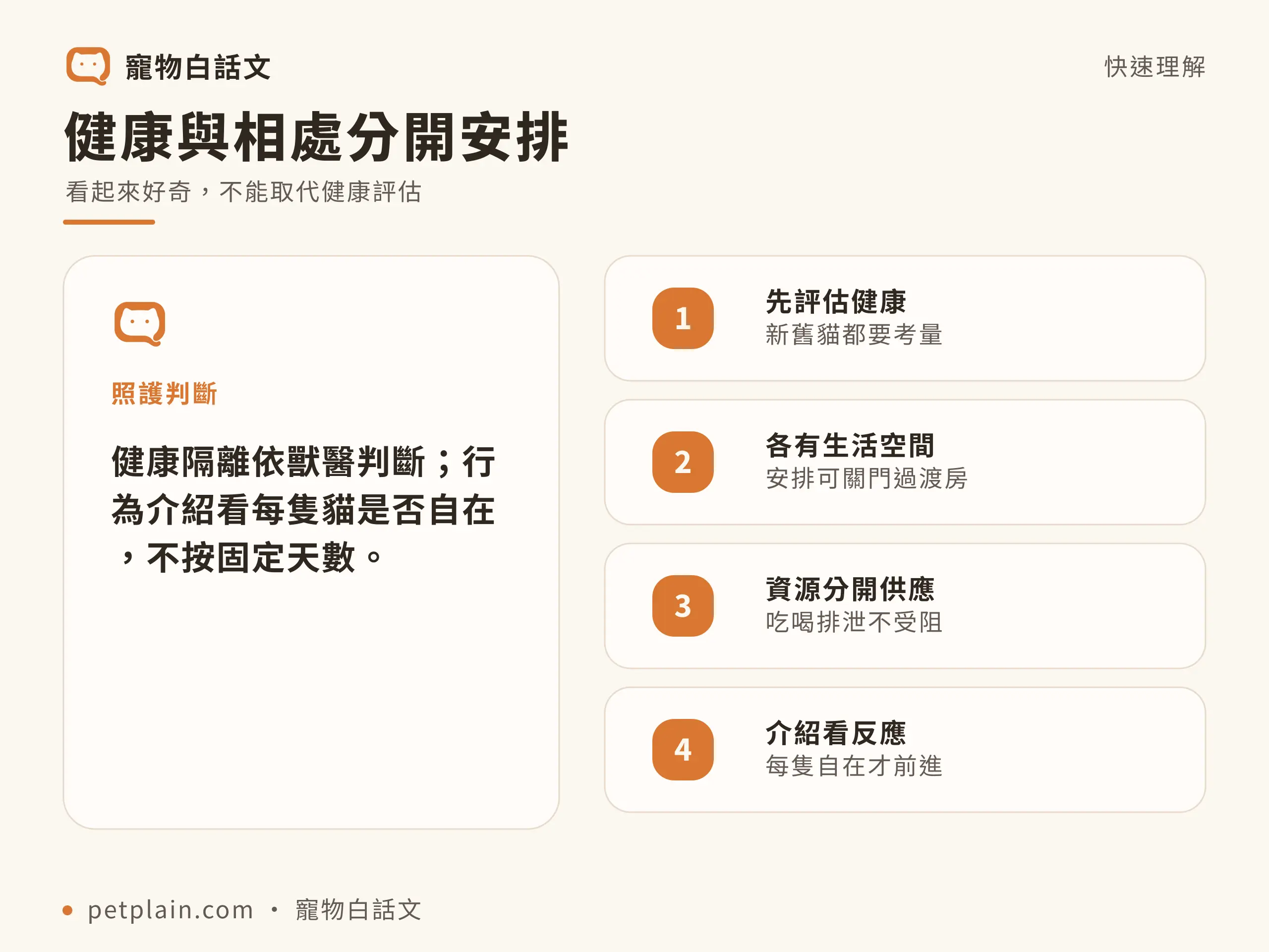 健康與相處分開安排：看起來好奇，不能取代健康評估